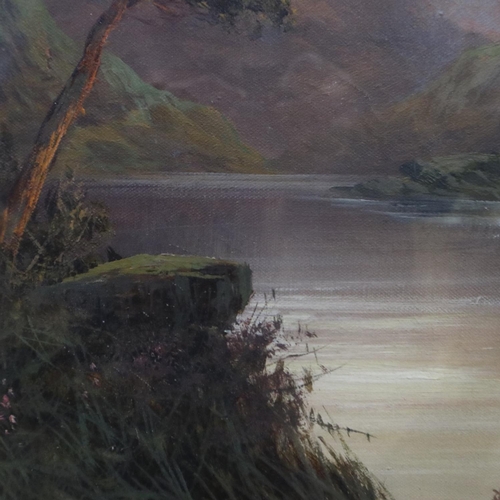 3004 - Abraham Boel (1867-1932): a pair of oils on canvas, A Golden Eve & Passing of the Mist - Loch Arkrai... 