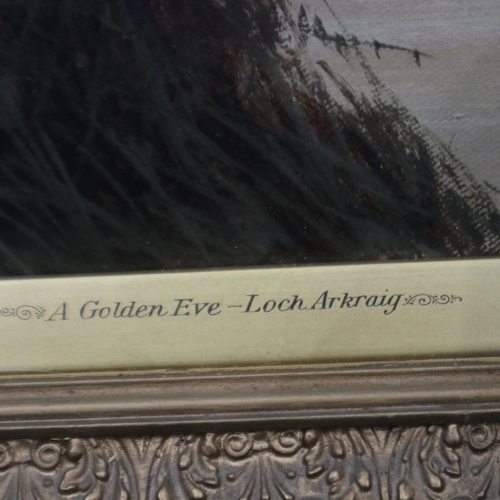 3004 - Abraham Boel (1867-1932): a pair of oils on canvas, A Golden Eve & Passing of the Mist - Loch Arkrai... 