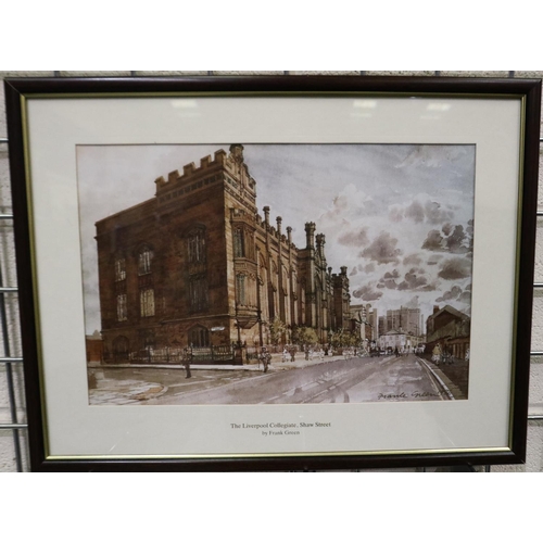 3009 - Frank Green (b.1943): print, The Liverpool Collegiate, Shaw Street, 26 x 40 cm. Not available for in... 