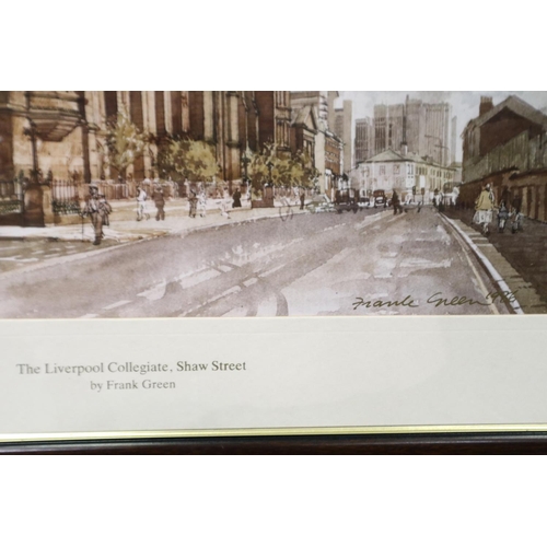 3009 - Frank Green (b.1943): print, The Liverpool Collegiate, Shaw Street, 26 x 40 cm. Not available for in... 