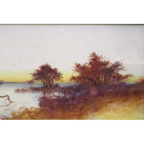 3017 - Frederick Hase Hayden (19th century): pair of watercolours, Sunset in Ireland, each 18 x 38 cm. Not ... 