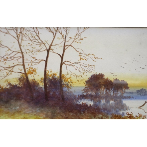 3017 - Frederick Hase Hayden (19th century): pair of watercolours, Sunset in Ireland, each 18 x 38 cm. Not ... 