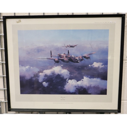 3020 - Robert Taylor (b. 1946), first edition print, Lancaster, pencil signed by Group Captain Leonard Ches... 