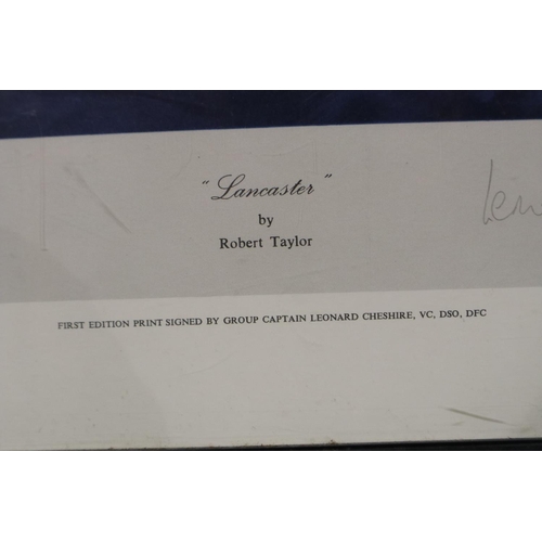 3020 - Robert Taylor (b. 1946), first edition print, Lancaster, pencil signed by Group Captain Leonard Ches... 