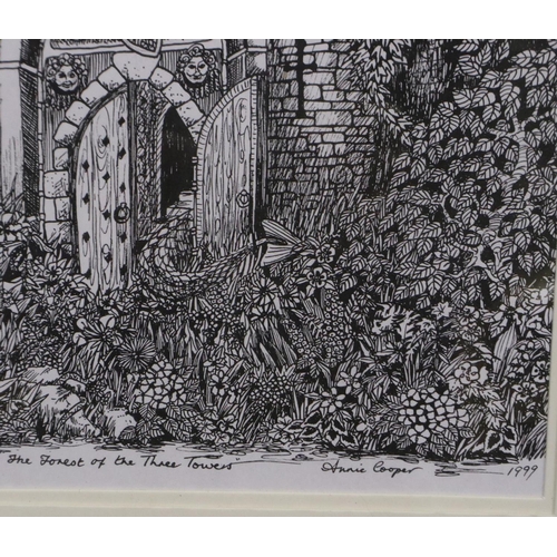 3023 - Annie Cooper (Contemporary): pencil signed print, The Forest of the three towers print signed and da... 