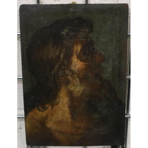 3035 - Attributed to Antonio Francesco Peruzzini (1643-1724): sketch painting on oak panel with wax seal an... 