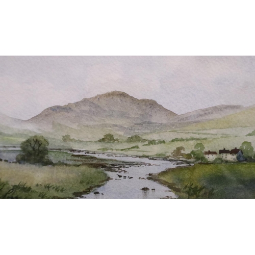 3043 - Digby Page (b.1945): a set of four watercolours, each 22 x 10 cm. Not available for in-house P&P