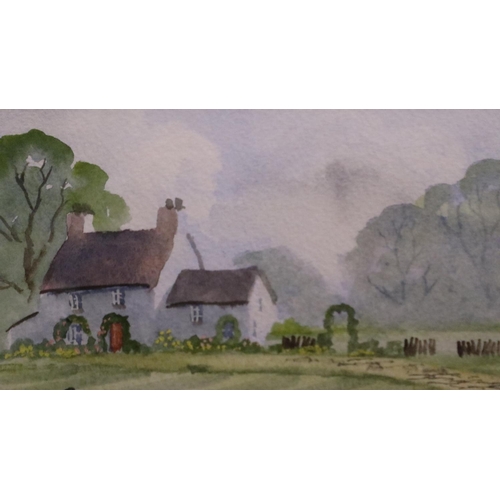 3043 - Digby Page (b.1945): a set of four watercolours, each 22 x 10 cm. Not available for in-house P&P