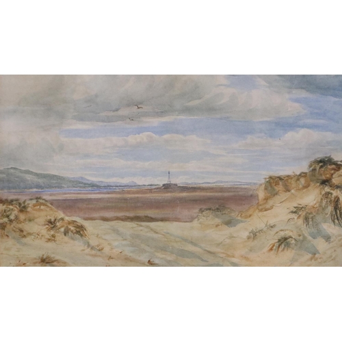 3064 - 19th century watercolours including J Dale: The Shore West Kirby. (4) Not available for in-house P&P