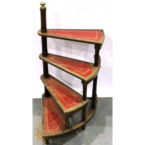 3088 - Set of reproduction library steps, H: 94 cm. Not available for in-house P&P