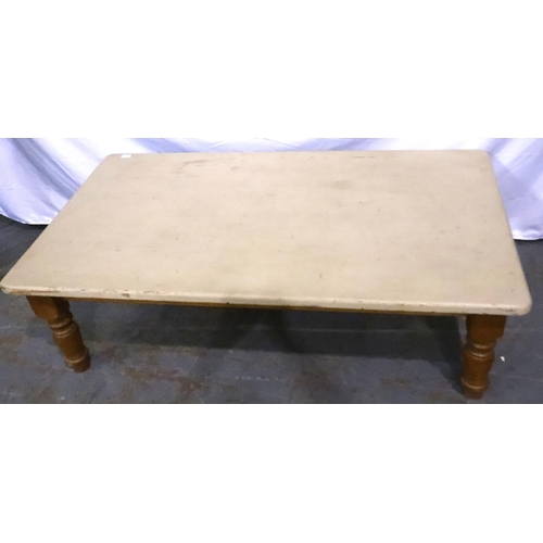 3116 - Large painted pine coffee table, 86 x 154 x 50 cm H. Not available for in-house P&P