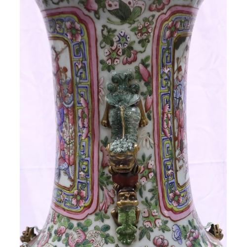 3300 - A rare and important monumental pair of Daoguang period Chinese famille rose Water Margin floor vase... 