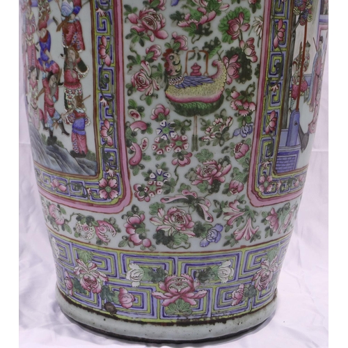 3300 - A rare and important monumental pair of Daoguang period Chinese famille rose Water Margin floor vase... 