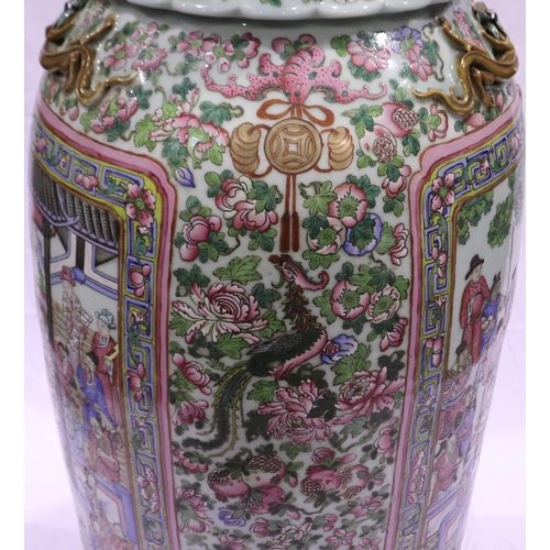 3300 - A rare and important monumental pair of Daoguang period Chinese famille rose Water Margin floor vase... 