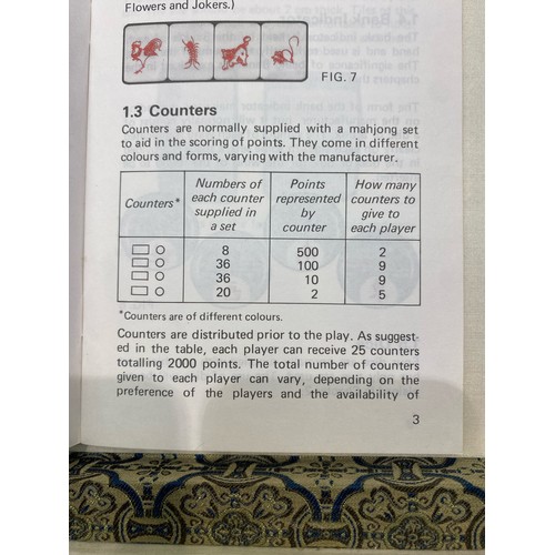 2204 - Tings complete cloth cased Mah-jong set, plastic tiles. P&P Group 1 (£14+VAT for the first lot and £... 