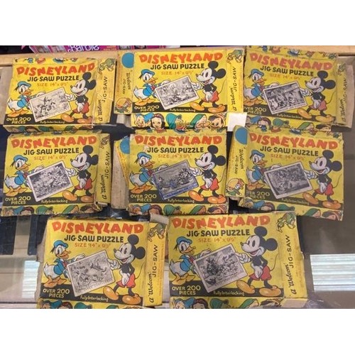 2016 - Vintage Disney jigsaws, six complete, three with 1, one and 3 pieces. all boxed and original boxes a... 