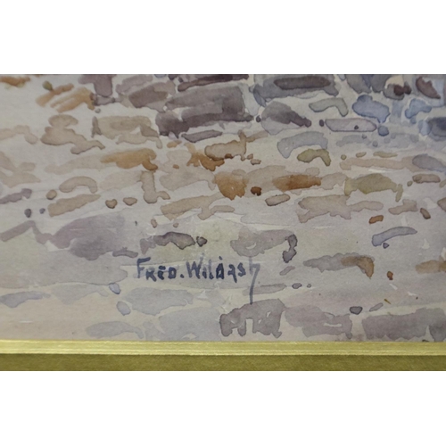 2009 - Fred Wildash (19th / 20th century): a pair of watercolours, coastal landscapes, each 30 x 55 cm. Not... 