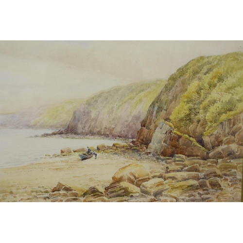 2009 - Fred Wildash (19th / 20th century): a pair of watercolours, coastal landscapes, each 30 x 55 cm. Not... 