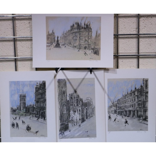 2011 - Harold Riley (B.1934): a set of four artist signed limited edition colour prints, The Deansgate Foli... 