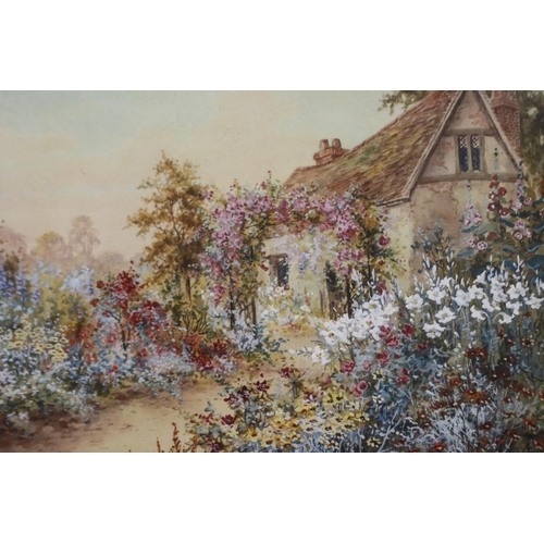 2015 - Joseph Halford Ross (1866-1909): pair of watercolours, country cottage gardens, each 37 x 26 cm. Not... 