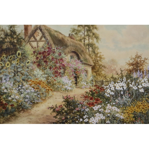 2015 - Joseph Halford Ross (1866-1909): pair of watercolours, country cottage gardens, each 37 x 26 cm. Not... 