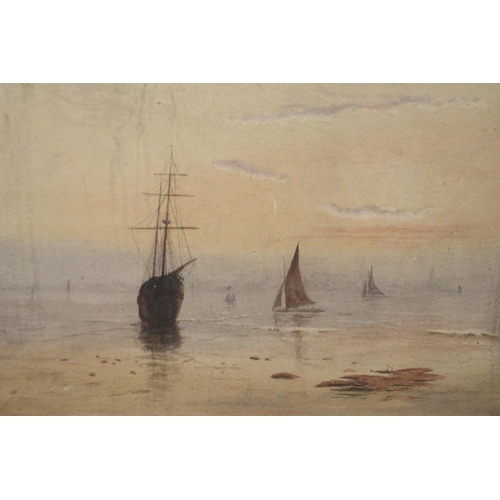 2024 - Edwin Viner (b.1867): pair of watercolours, fishing vessels at sunrise, each 33 x 24 cm. Not availab... 