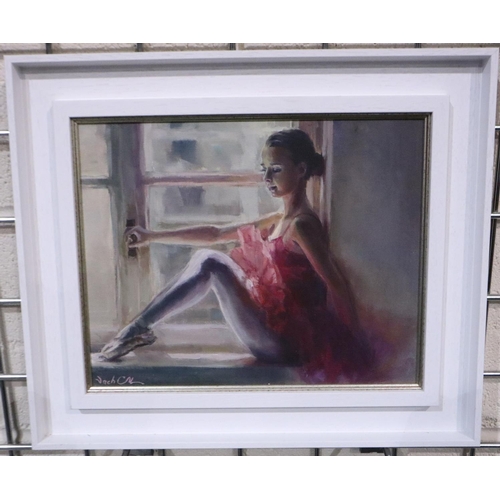 2038 - Vachagan Manukyan (Armenian contemporary):  oil on canvas, Ballet Dancer, signed and dated verso 201... 