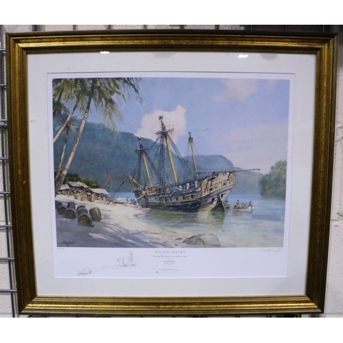 2042 - Geoff Hunt RSMA (b. 1946): artist signed, limited edition colour print, Pacific Haven, 676/750, 50 x... 