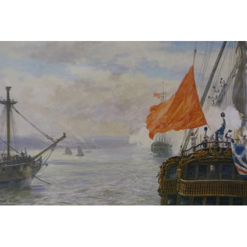 2046 - Geoff Hunt RSMA (b. 1946): artist signed limited edition colour print, Mutiny, 481/550, 47 x 42 cm. ... 