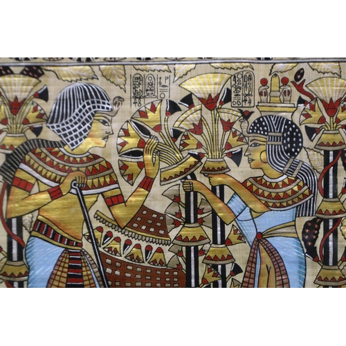 2048 - A pair of modern Egyptian papyrus pictures, each 61 x 84 cm. Not available for in-house P&P