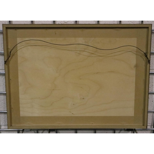 2092 - David Law RBA RPE (1831-1902): watercolour, punt on a river, 33 x 20 cm. Not available for in-house ... 