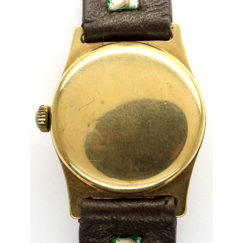 47 - Rone: Sportsmans wristwatch on brown leather strap, not working at lotting. P&P Group 1 (£14+VAT for... 