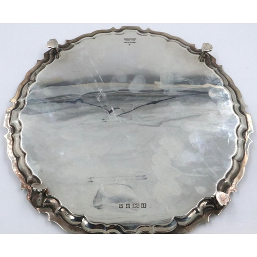 76 - The Holcombe Hunt, a hallmarked silver salver for the Adjacent Hunts Maiden Steeplechase 1961, prese... 