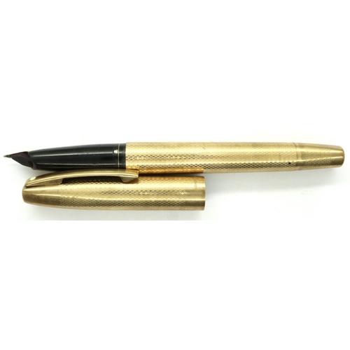 141 - 9ct gold Sheaffer fountain pen with 14ct gold nib. P&P Group 1 (£14+VAT for the first lot and £1+VAT... 