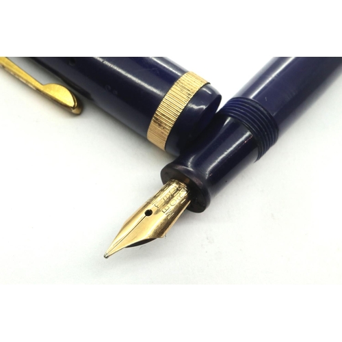 144 - Mentmore fountain pen with 14ct gold nib. P&P Group 1 (£14+VAT for the first lot and £1+VAT for subs... 