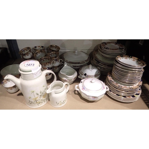 1073 - Large quantity of mixed ceramics, mainly tea and dinner services. Not available for in-house P&P