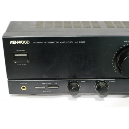 456 - Kenwood stereo integrated amplifier, model KA-3020. All electrical items in this lot have been PAT t... 