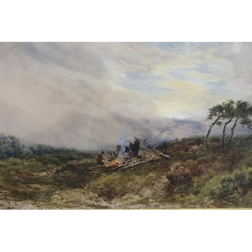 2003 - John Sinclair (1872-1922): watercolour, Moonrise on Coniston Fell, 33 x 21 cm, inscribed verso. Slig... 