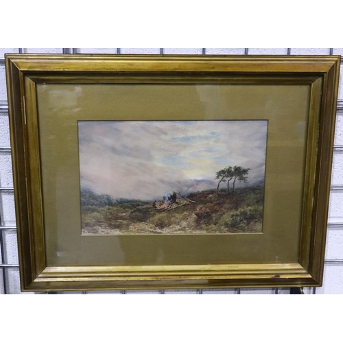 2003 - John Sinclair (1872-1922): watercolour, Moonrise on Coniston Fell, 33 x 21 cm, inscribed verso. Slig... 