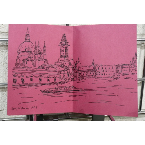 2103 - Nerys Anne Johnson (contemporary) watercolour on paper, Palazzo Campo San Boldo Venice, 22 x 25 cm, ... 