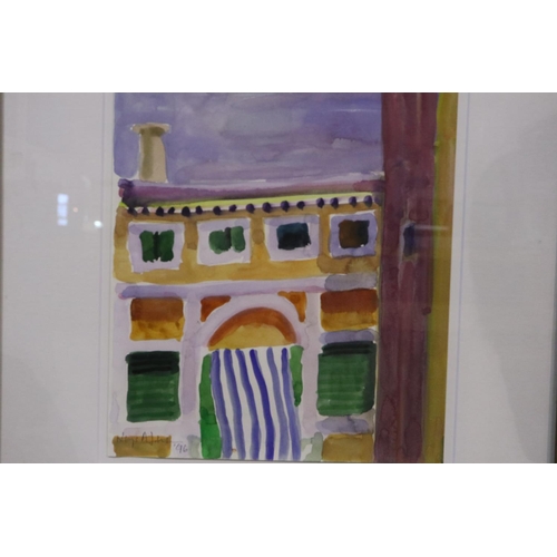 2103 - Nerys Anne Johnson (contemporary) watercolour on paper, Palazzo Campo San Boldo Venice, 22 x 25 cm, ... 