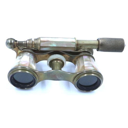 151 - Pair of Aspreys brass and mother of pearl opera glasses. P&P Group 1 (£14+VAT for the first lot and ... 