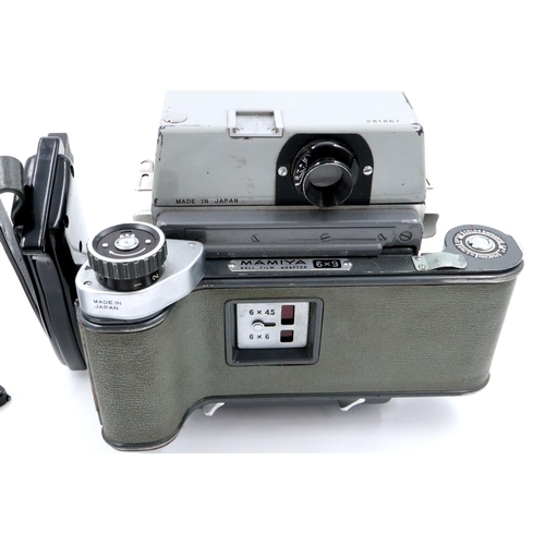 163 - Mamiya plate camera, comes with spare fil back and other accessories. P&P Group 2 (£18+VAT for the f... 