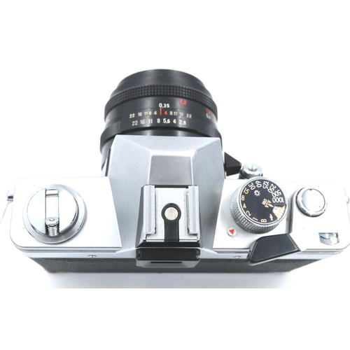 166 - Praktica LTL3 camera, with Carl Zeiss Tessar 50 mm F2.8 lens. P&P Group 2 (£18+VAT for the first lot... 