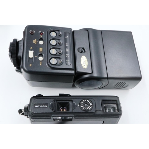 181 - Canon T90 camera with lenses in a hard case. P&P Group 2 (£18+VAT for the first lot and £3+VAT for s... 