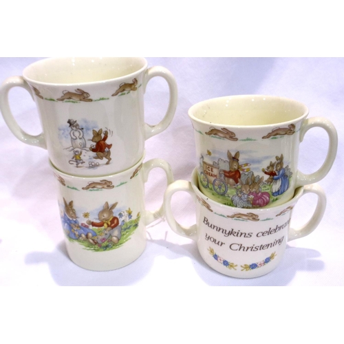 307 - Ten mixed Royal Doulton Bunnykins mugs, use marks, but no chips or cracks. P&P Group 3 (£25+VAT for ... 