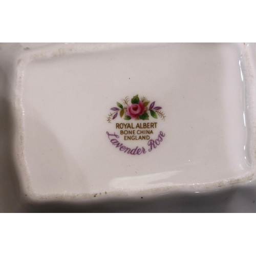 314 - Collection of Royal Albert Lavender Rose ceramics and Moss Rose, no chips or cracks. (24) Not availa... 