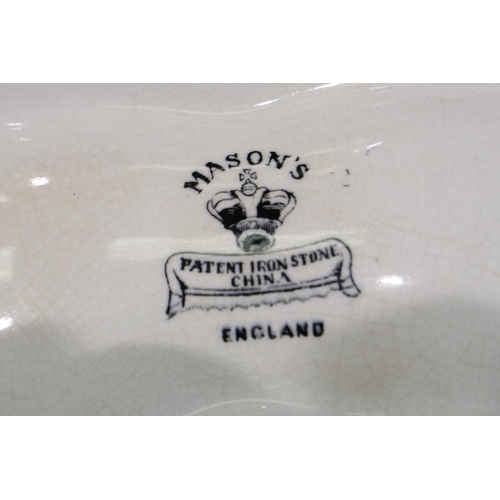 327 - Sixteen Masons Ironstone asparagus plates, crazing but no chips or cracks. P&P Group 3 (£25+VAT for ... 