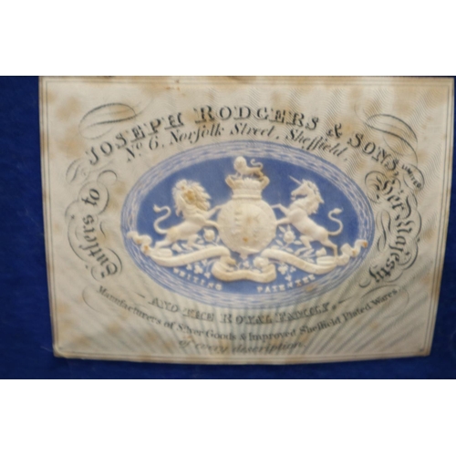 362 - Joseph Rodgers & Sons canteen with part contents in four trays. Not available for in-house P&P