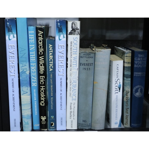 405 - Shelf of books on Everest and Antarctica. P&P Group 3 (£25+VAT for the first lot and £5+VAT for subs... 